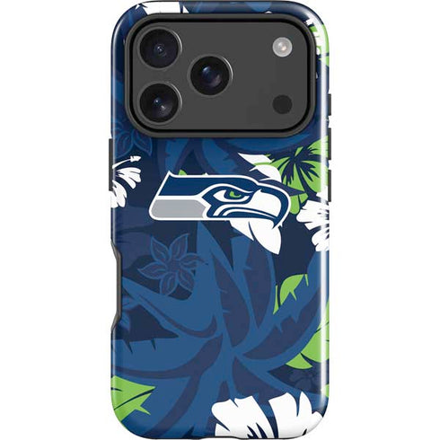 NFL Seattle Seahawks Tropical Print iPhone 18 Pro Max Impact Case