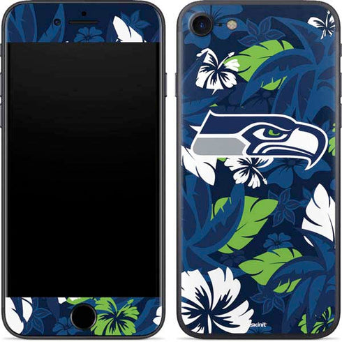 NFL Seattle Seahawks Tropical Print iPhone 8 Skin