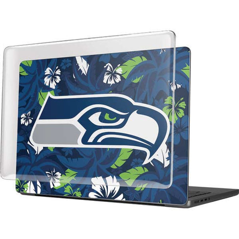 NFL Seattle Seahawks Tropical Print MacBook Pro 14in (2021-24) Case plus Skin