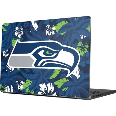 NFL Seattle Seahawks Tropical Print Apple MacBook Pro 14-inch Skin