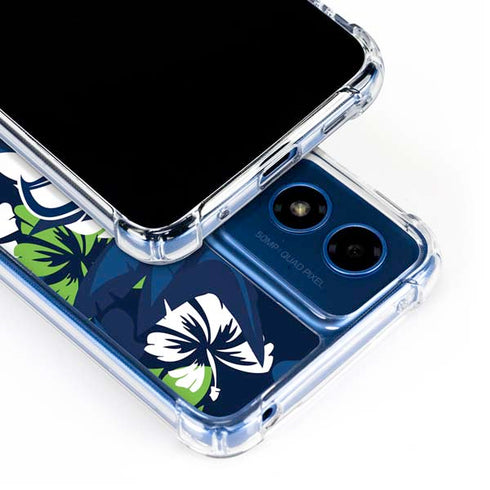 NFL Seattle Seahawks Tropical Print Moto G 5G (2024) Clear Case