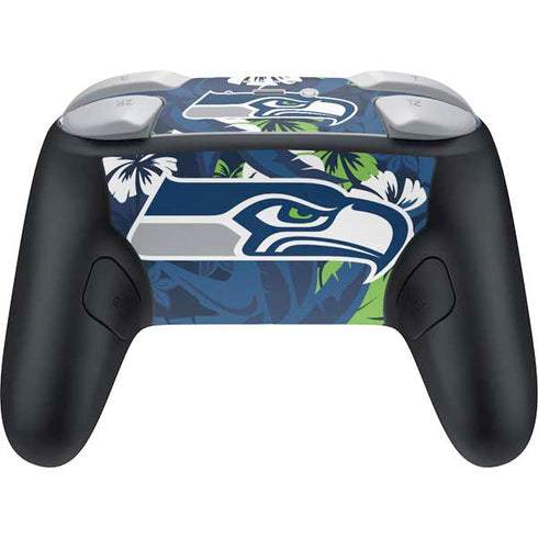 NFL Seattle Seahawks Tropical Print Nintendo Switch 2 (2025) Pro Controller Skin