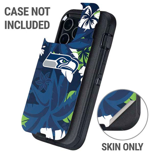 NFL Seattle Seahawks Tropical Print Otterbox Defender iPhone Skin
