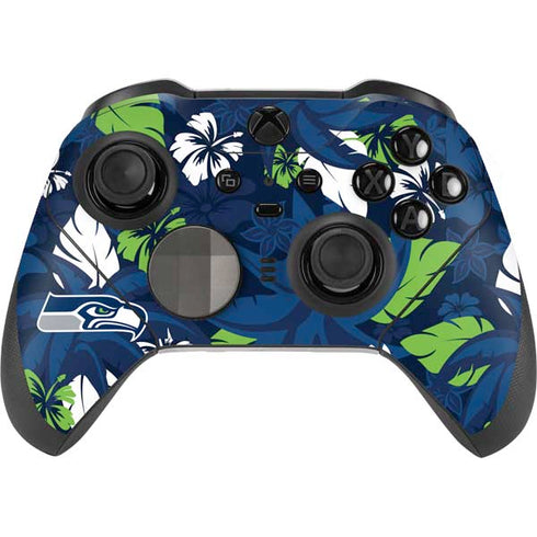 NFL Seattle Seahawks Tropical Print Xbox Elite Wireless Controller Series 2 Skin