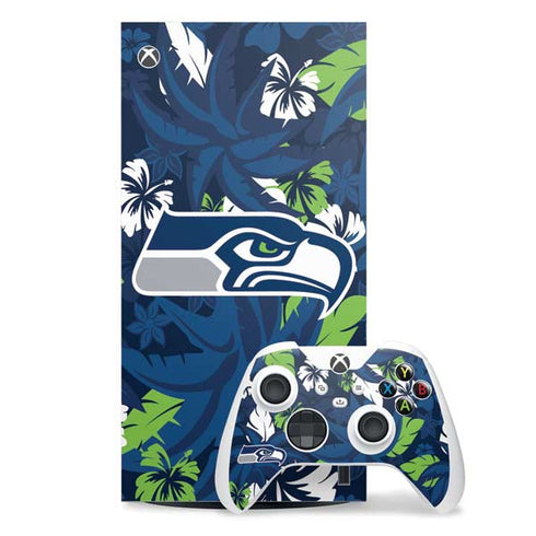 NFL Seattle Seahawks Tropical Print Xbox Series X Skins