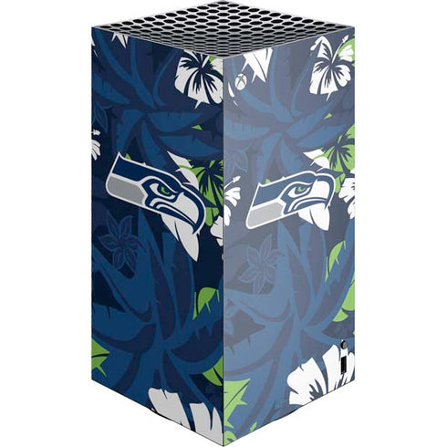 NFL Seattle Seahawks Tropical Print XBox Series X Digital Edition Console Skin