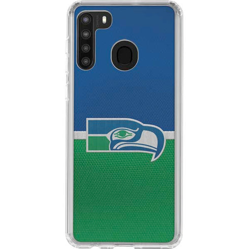 NFL Seattle Seahawks Vintage Galaxy A21 Clear Case