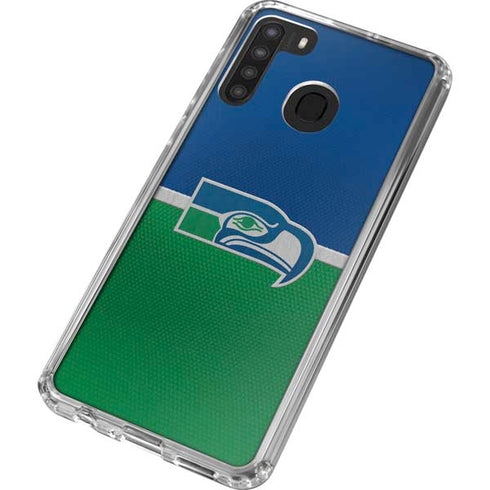 NFL Seattle Seahawks Vintage Galaxy A21 Clear Case