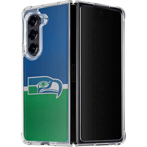 NFL Seattle Seahawks Vintage Galaxy Z Fold5 5G Clear Case