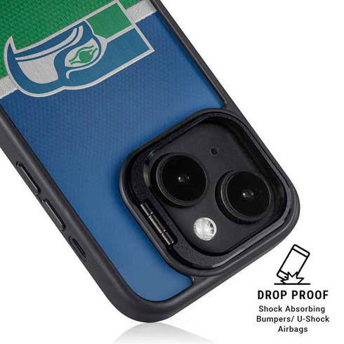 NFL Seattle Seahawks Vintage iPhone 15 Plus Kickstand Case