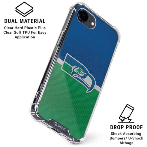 NFL Seattle Seahawks Vintage iPhone 16e Clear Case