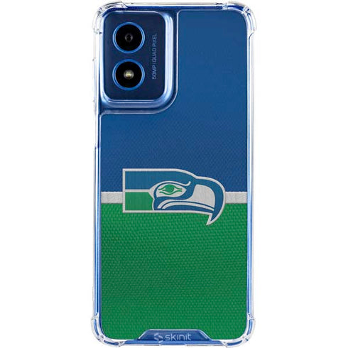 NFL Seattle Seahawks Vintage Moto G 5G (2024) Clear Case