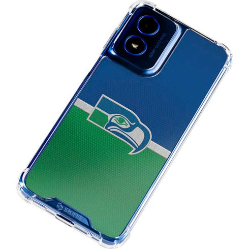 NFL Seattle Seahawks Vintage Moto G 5G (2024) Clear Case