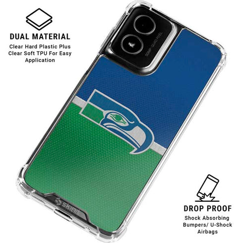 NFL Seattle Seahawks Vintage Moto G Power 5G (2024) Clear Case