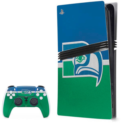 NFL Seattle Seahawks Vintage PS5 Pro Bundle Skin