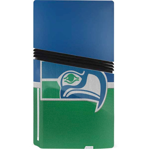 NFL Seattle Seahawks Vintage PS5 Pro Disk Bundle Skin