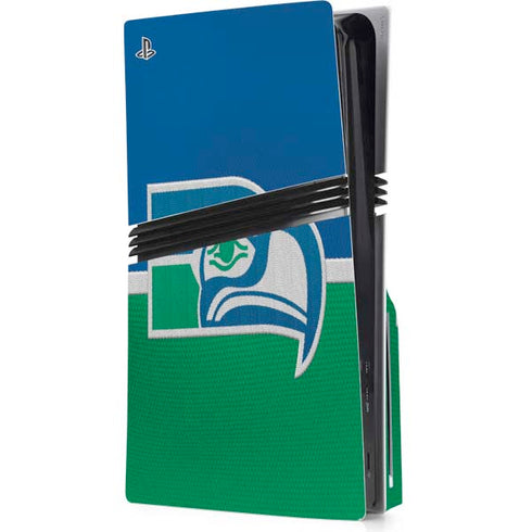 NFL Seattle Seahawks Vintage PS5 Pro Disk Console Skin