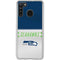 NFL Seattle Seahawks White Striped Galaxy A21 Clear Case