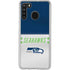 NFL Seattle Seahawks White Striped Galaxy A21 Clear Case