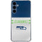 NFL Seattle Seahawks White Striped Galaxy A35 5G Clear Case