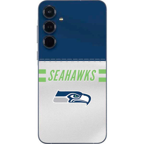 NFL Seattle Seahawks White Striped Galaxy A35 5G Skin