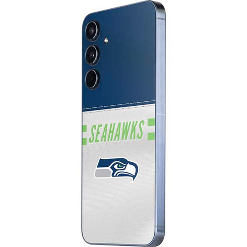 NFL Seattle Seahawks White Striped Galaxy A35 5G Skin