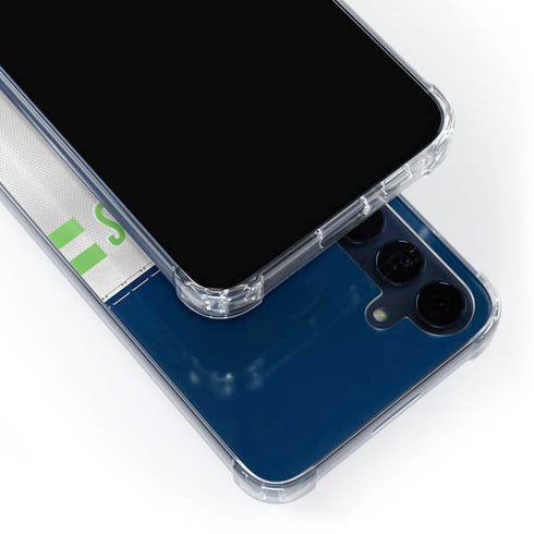 NFL Seattle Seahawks White Striped Galaxy A55 5G Clear Case