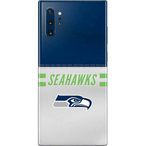 NFL Seattle Seahawks White Striped Galaxy Note 10 Plus Skin