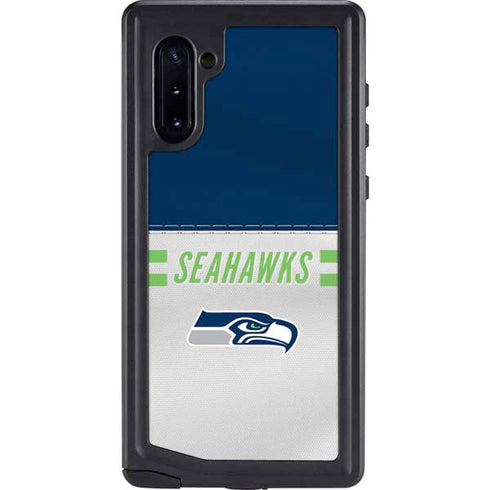 NFL Seattle Seahawks White Striped Galaxy Note 10 Waterproof Case
