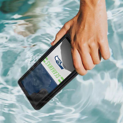 NFL Seattle Seahawks White Striped Galaxy Note 10 Waterproof Case
