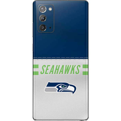 NFL Seattle Seahawks White Striped Galaxy Note20 5G Skin