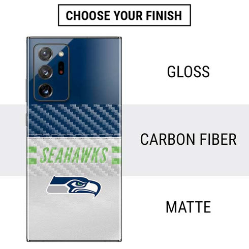NFL Seattle Seahawks White Striped Galaxy Note20 Ultra 5G Skin