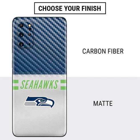 NFL Seattle Seahawks White Striped Galaxy S20 Plus Skin