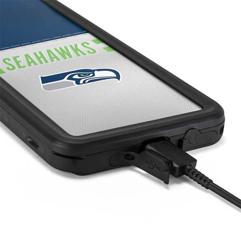 NFL Seattle Seahawks White Striped Galaxy S20 Plus Waterproof Case