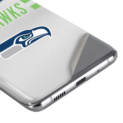 NFL Seattle Seahawks White Striped Galaxy S20 Skin