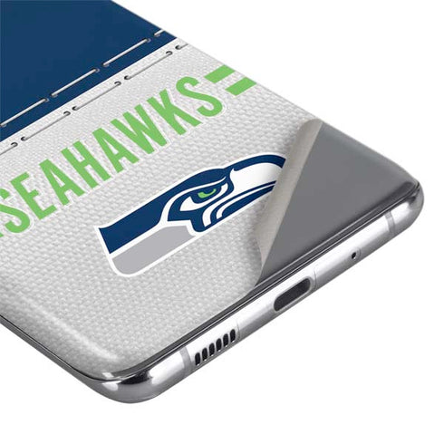 NFL Seattle Seahawks White Striped Galaxy S20 Ultra 5G Skin
