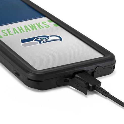NFL Seattle Seahawks White Striped Galaxy S20 Waterproof Case