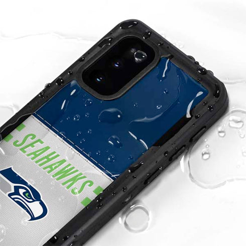 NFL Seattle Seahawks White Striped Galaxy S20 Waterproof Case