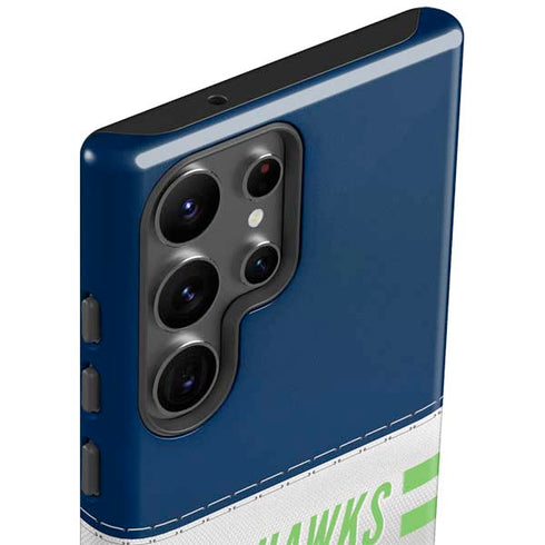NFL Seattle Seahawks White Striped Galaxy S23 Ultra Pro Case