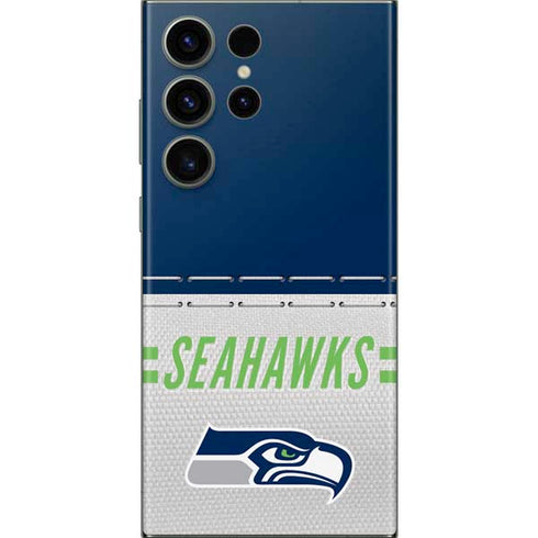 NFL Seattle Seahawks White Striped Galaxy Skins