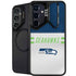 NFL Seattle Seahawks White Striped Galaxy S25 Kickstand Case