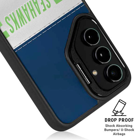 NFL Seattle Seahawks White Striped Galaxy S24 Plus Kickstand Case