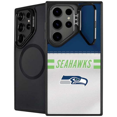 NFL Seattle Seahawks White Striped Galaxy S24 Ultra Kickstand Case
