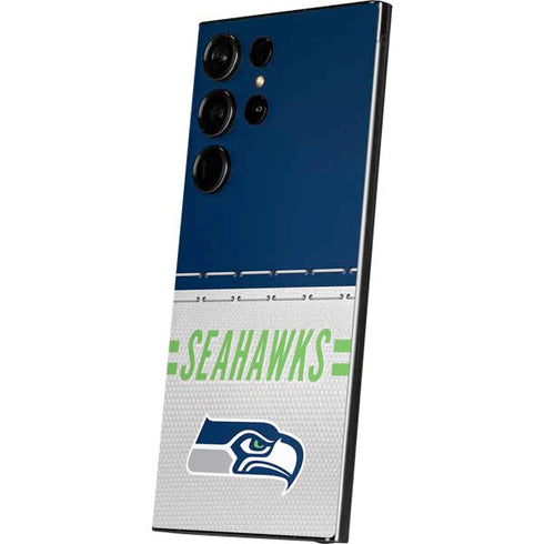 NFL Seattle Seahawks White Striped Galaxy S25 Ultra Skin
