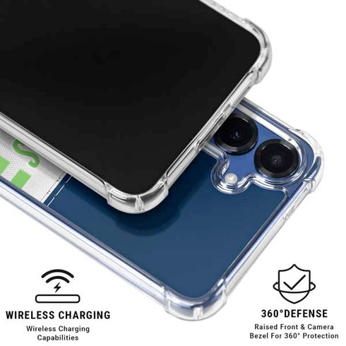 NFL Seattle Seahawks White Striped Galaxy S25 Clear Case
