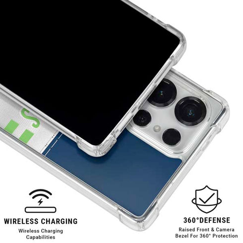 NFL Seattle Seahawks White Striped Galaxy S25 Ultra Clear Case