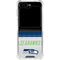 NFL Seattle Seahawks White Striped Galaxy Z Flip6 Clear Case
