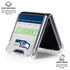NFL Seattle Seahawks White Striped Galaxy Z Flip6 Clear Case