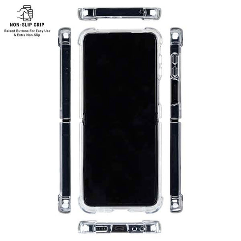 NFL Seattle Seahawks White Striped Galaxy Z Flip6 Clear Case