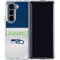 NFL Seattle Seahawks White Striped Galaxy Z Fold5 5G Clear Case